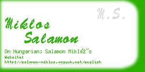 miklos salamon business card